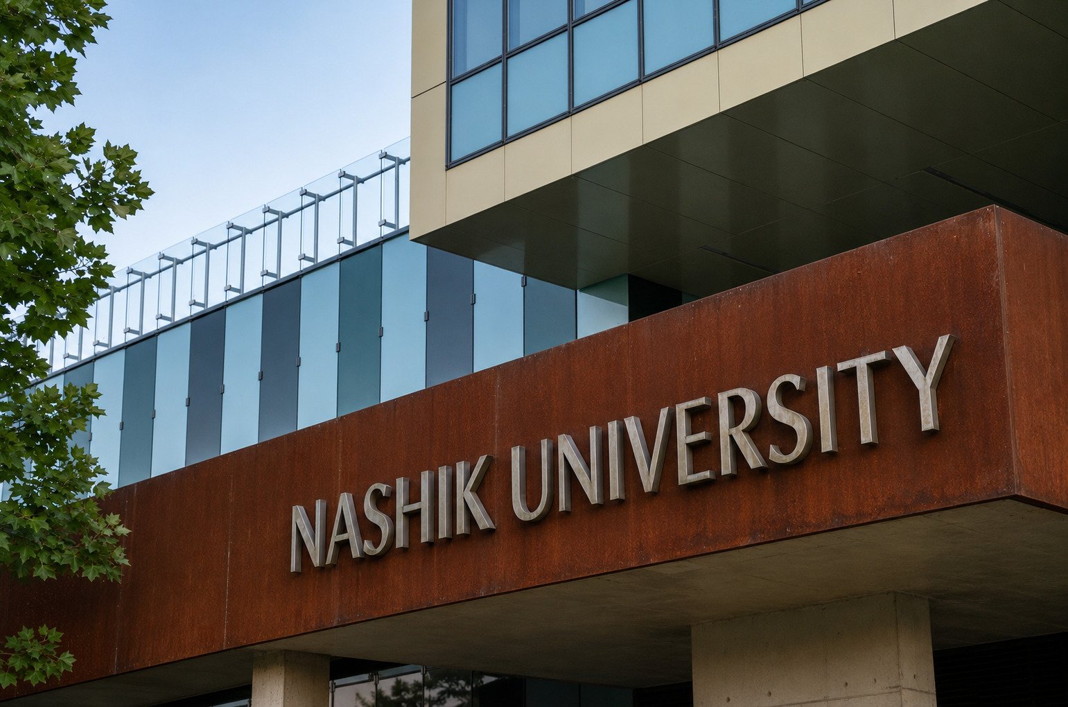 Modern medical university faculty building representing MUHS Nashik infrastructure
